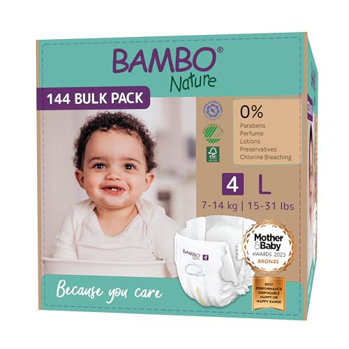 Fraldas BAMBO NATURE Pack 6X24 (Tamanho 4) ABENA - Toalhas de mesa - bambo, fraldas, tamanho 4