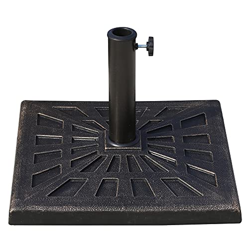 Base de Guarda-Sol Outsunny | 47 x 47 x 32 cm - Bronze Outsunny - Móveis de exterior - 47x47x32 cm, bronze