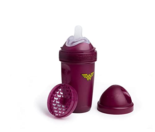 Herobility Dc Wonder Woman Double Anti-Colic Biberão de bebé Herobility - Biberões - anti-colic, macio, prevenção de dor
