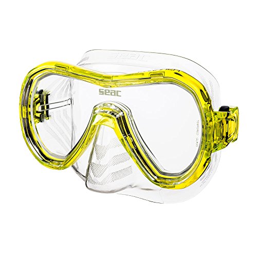 Máscara de Natação SEAC Panarea Silter Clear 1 SEAC - Máscaras de mergulho e snorkeling - anti-neblina, almofada flexível, cinto ajustável, lentes de vidro