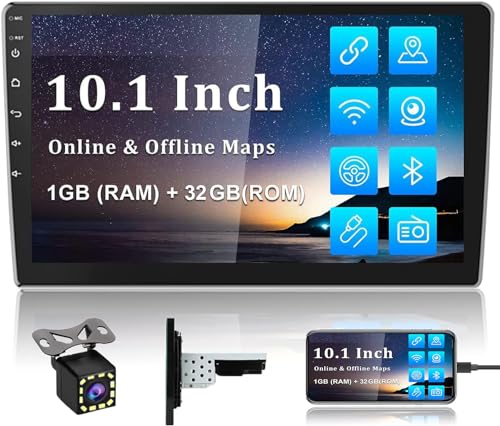 Rádio Auto CAMECHO Android 13 Radio Coche Bluetooth CAMECHO - Aparelhos de áudio e vídeo para veículos e sistemas de painel - rádio auto, android 13, bluetooth