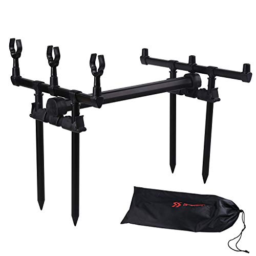 Suporte para Varão de Pesca SOUGAYILANG (Preto) Sougayilang - Suportes de vara de pesca e estantes de armazenamento - leve, resistente, rápido, fácil de montar