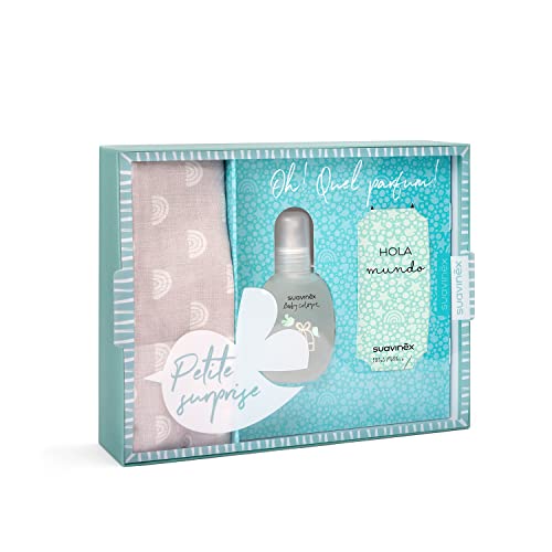 Conjunto de Presente para Recém-Nascidos SUAVINEX Suavinex - Banho e corpo - colónia, manta musselina, personalizável, álcool baixo