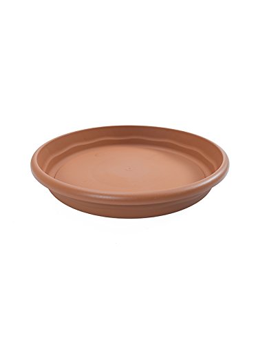 Caixa de Injeção de Terracota Ø 34 Cm Plastiken Plastiken - Móveis de exterior - bandeja redonda, Ø 34 cm, plastiken terra, terracota