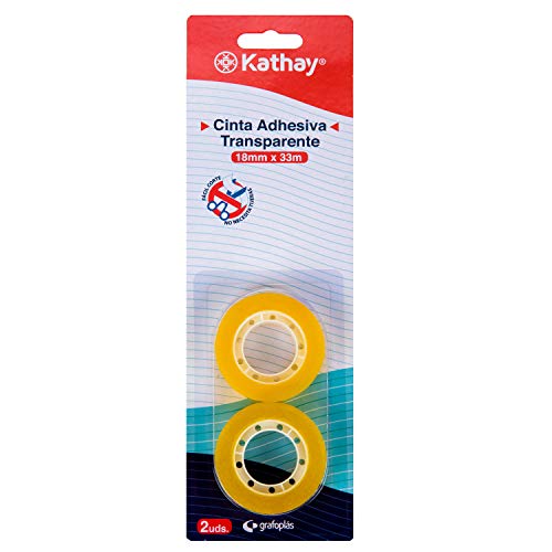 Fita Adesiva KATHAY 86003100 (Transparente - 18 mm x 33 m) Grafoplás del Noroeste S.L. - Fitas adesivas de escritório - transparente, 18 mm x 33 m, resistente