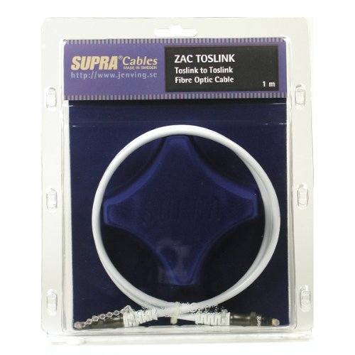 Cabo Fibra Ótica SUPRA (Toslink - 1 m - Azul) Supra - Cabos de áudio e vídeo - fibra óptica, toslink, 1 m, azul