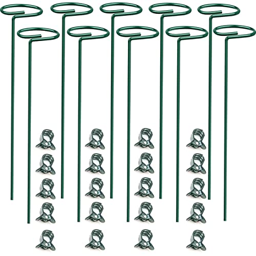 Conjunto de 10 Estacas de Suporte para Plantas com Fita de Jardim SUNYAY (30 cm) SUNYAY - Gaiolas e suportes para plantas - estacas, suporte, plantas, fita, jardim