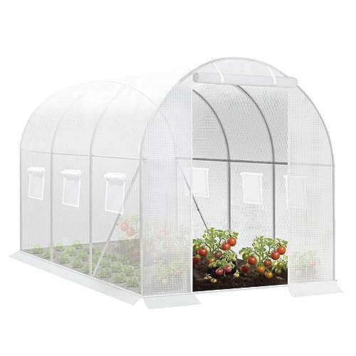 Cobertura para Jardim WOLTU | 300 x 200 x 200 cm - Branco WOLTU - Estufas - 300 x 200 x 200 cm, resistente ao vento, fácil de manter
