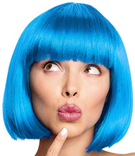 Peruca DISFRAZZES Bob Cabaret Pageboy Azul Balinco - Cuidados com o cabelo - peruca, disfrazzes, bob, cabaret, pageboy, azul