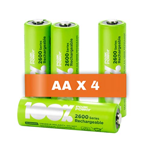Pilha Recarregável MINH 00007 (AA - 4 unidades) peakpower - Baterias - aa, 4 unidades, 2000 mAh, ion-lítio