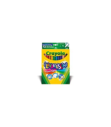 Marcador CRAYOLA Washable Super Sharpies (12 Unidades) CRAYOLA - Marcadores - laváveis, 12 unidades, tinta lavável
