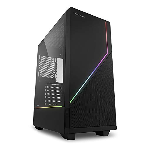 Caixa PC SHARKOON RGB Flow (ATX Mid Tower - Preto) Sharkoon - Componentes de computador - ATX, mid tower, rgb, preto