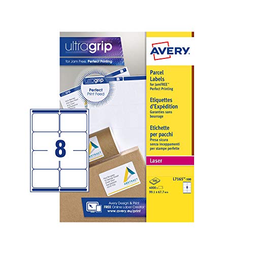 Etiqueta Autocolante AVERY L7165-500 Branco Avery - Papel de impressora e copiadora - autocolante, branco