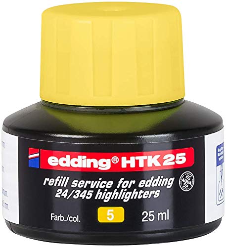 Recarga de Marcadores EDDING HTK 25 (Amarelo) Edding - Recargas de tinta para marcadores e marcadores fluorescentes - recarga, marcadores, edding htk 25, amarelo