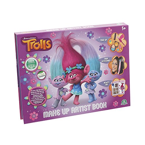 Conjunto de Maquilhagem para Crianças GIOCHI PREZIOSI Troll GIOCHI PREZIOSI - Brinquedos - maquilhagem, 3 acessórios, 4 potes de maquilhagem, removível com água
