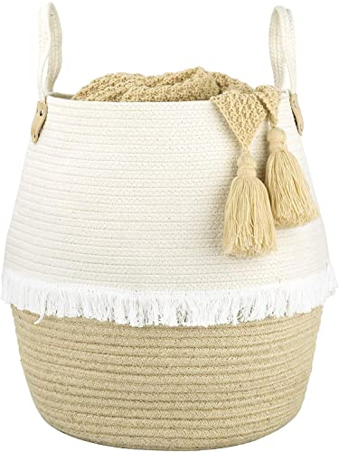 Cesto de Roupa Suja LA JOLIE MUSE (Branco - Algodão) La Jolíe Muse - Cestos de roupa - branco, algodão, 40x38 cm