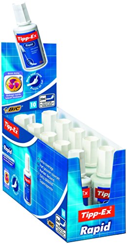 Tinteiro TIPP-EX Rapid Corrector Liquid (Azul) Tipp-Ex - Correção de fluídos, canetas e fitas - corrige, limpa, secagem rápida, 20 ml