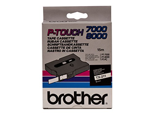Fita para Etiquetadora BROTHER Gloss Laminated Labelling Tape - 24mm, Black/White Brother - Fitas de etiquetas e recargas - 