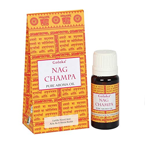 Óleo Essencial NAG CHAMPA Óleo Essencial De Nagchampa (10 ml de óleo essencial) Goloka - Óleo fragrante - óleo essencial, nag champa, preto, rosa, 10 ml