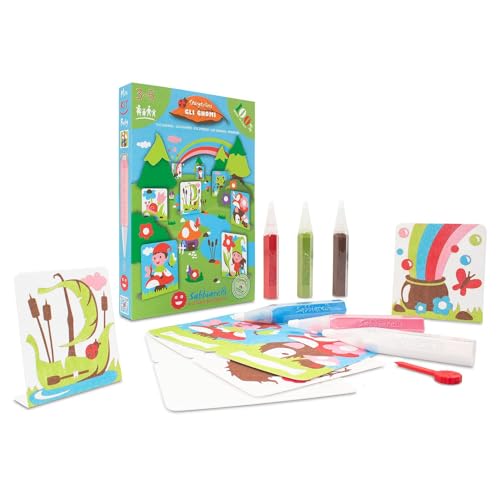 Kit de Artesanato para Crianças SABBIARELLI Sand-it For Fun Sabbiarelli - Brinquedos - kit artesanato, crianças, sabbirelli, sand-it for fun, esboços pre-pegados, colorir com areia