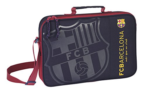 Mochila Escolar FC BARCELONA (38x28cm - Vermelho) safta - Carteiras e clips de dinheiro - fc barcelona, escolar, vermelho, bolsos organizados