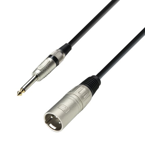Cabo de Áudio ADAM HALL (XLR - Jack 6.3mm - 10 m - Preto) Adam Hall Cables - Cabos de áudio e vídeo - xlr, jack 6.3mm, 10m, preto