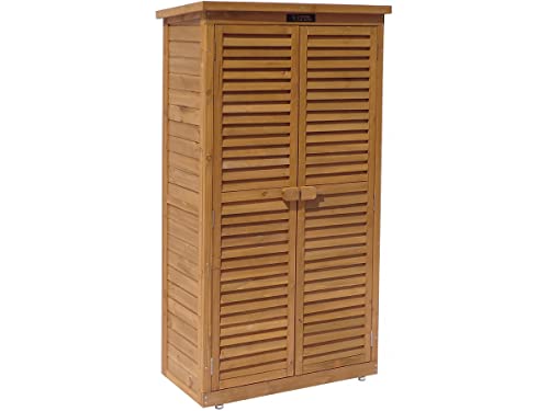 Armário de Jardim SKRAUT HOME Space Castanho (87x46,5x160cm) HABITAT ET JARDIN - Construção - armario, jardim, SKRAUT HOME, Space Castanho, 87x46,5x160cm