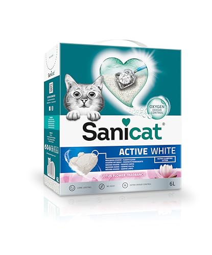 Areia Sanicat Aglomerante Active White Lotus SANICAT - Areia de gato - areia, aglomerante, branco, lotus
