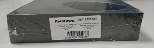 Pack 50 Capas para Encadernação FELLOWES 5135701 Fellowes - Equipamento de escritório - pack, capas, encadernação, fellowes, papelão preto