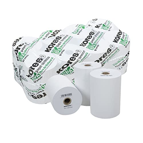 Pack 8 Rollos de Termo Reciclável Kores 80X60Mm Ø12 Mm Generica - Rolo de papel para recibos e máquinas de adição - reciclável, 80x60mm, Ø12 mm