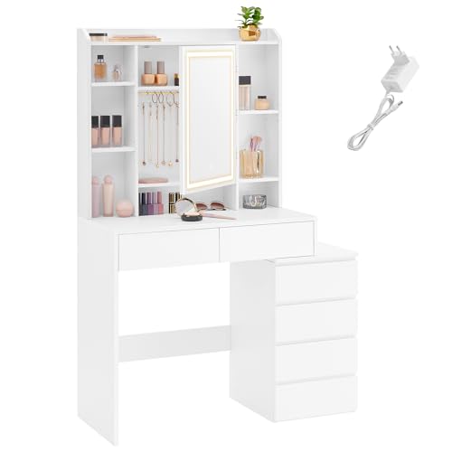 Vasagle Rdt124W01 Móvel de Casa de Banho Madeira Branco VASAGLE - Conjuntos de móveis - madeira, branco, móvel