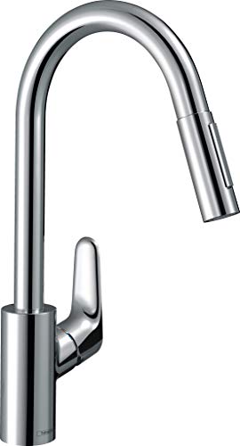 Torneira para Lavatório Focus com Douchette Extraível Cromado Hansgrohe - Torneiras - douchette extraível, cromado, lavatório