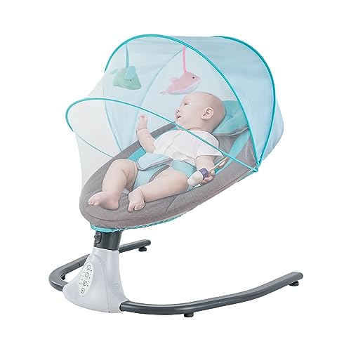 Baloiço Elétrico para Bebé HOMCOM com Música e Luzes (Idade Mínima: 0 - Até: 12 Meses) Miisyou - Móveis para bebês e crianças pequenas - música, luzes, 0-12 meses