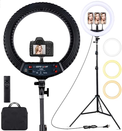 Kit de Iluminação para Selfie com Tripé e Controle Remoto BLUETOOTH EOTO LIGHT - Iluminação de estúdio & flashes - selfie, tripé, bluetooth, compacto