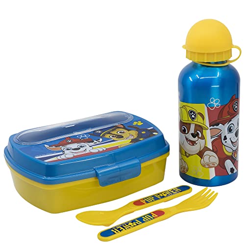 Conjunto de Garrafa e Lancheira PATRULLA CANINA (400 ml) Stor - Lancheiras e sacos - garrafa, lancheira, patrulla canina, alumínio, cubos para bebidas