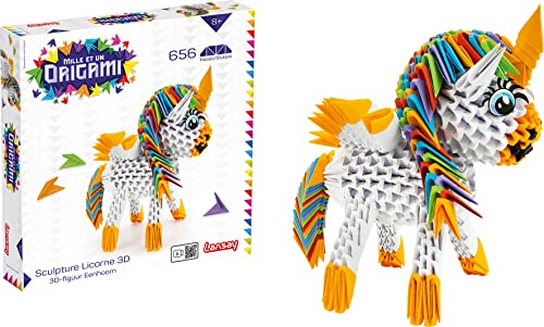 Kit de Artesanato LANSAY Milha e Uma Origami (Idade Mínima: 8) Lansay - Kits de artesanato de brinquedos - origami, peças, passo a passo, unicornio 3d