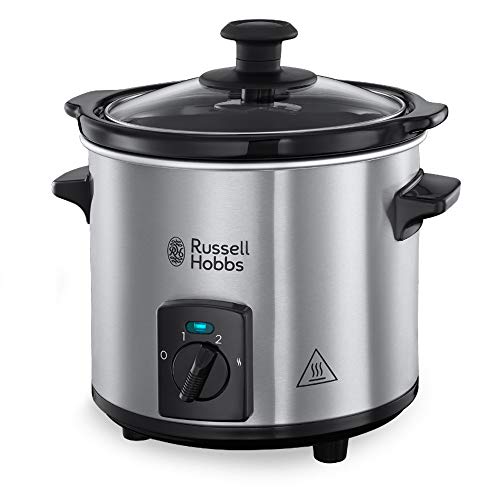 Panela de Cozedura Lenta Russel Hobbs Compact Home - 2L Russell Hobbs - Panelas elétricas de cozimento lento - 2L, aço inoxidável, recipiente cerâmico, compacto