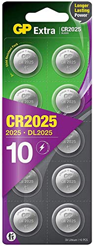 Pilhas Não Recarregáveis GP BATTERIES CR2025 (10 unidades) GDP - Baterias de uso geral - CR2025, 10 unidades, não recarregáveis