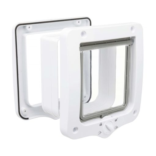 Porta para Gato TRIXIE 4 Sentidos Branco (48 x 45.5 x 25 cm) TRIXIE - Portas para animais de estimação - porta, gato, TRIXIE, branco, sentidos