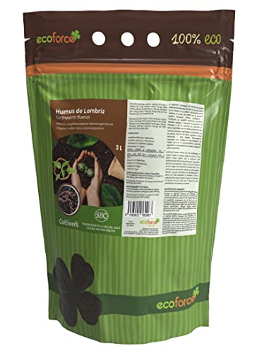 Cultivers Humus de Lombriz Ecologico 3L Ecoforce - Adubos - humus, ecológico, 3L