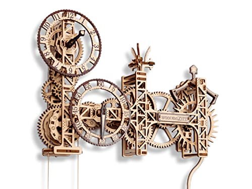 Puzzle 3D WOODEN CITY Pendulum Clock (Idade Mínima: 12 Anos - 130 Peças) Mobimods - Relógios de Parede - madeira, 130 peças, puzzle 3d, relógio pendulum, 12 anos