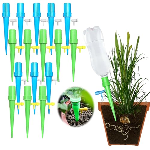 Acessório de jardim azeleak 20 peça(s) automático Amebleak - Globos e espetos de rega - plástico, verde, azul, automático