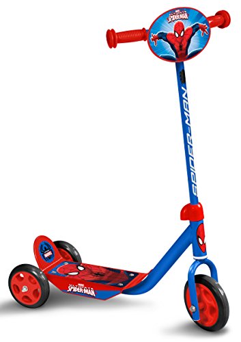 Trotinete Homcom Spiderman Ultimate Stamp STAMP - Brinquedos - rodas de plástico, banda de segurança, altura ajustável, anti-pinos, antiderrapantes