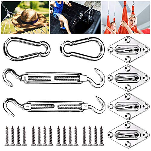Kit de montagem para toldos EMOOQI (24 peças) Emooqi - Peças e acessórios para redes de descanso - 24 peças, alta carga, relaxado, universal