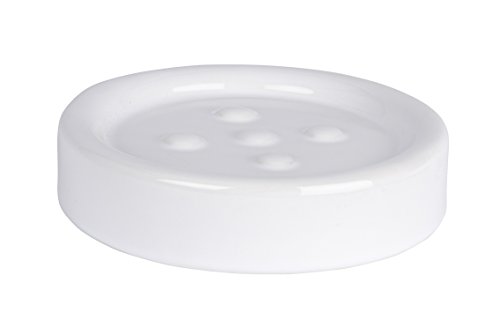 Saboneteira Wenko 19273100 - Branco (Cozinha e Casa de Banho) Wenko - Acessórios de encanamento - cerâmica, branco, decorativa