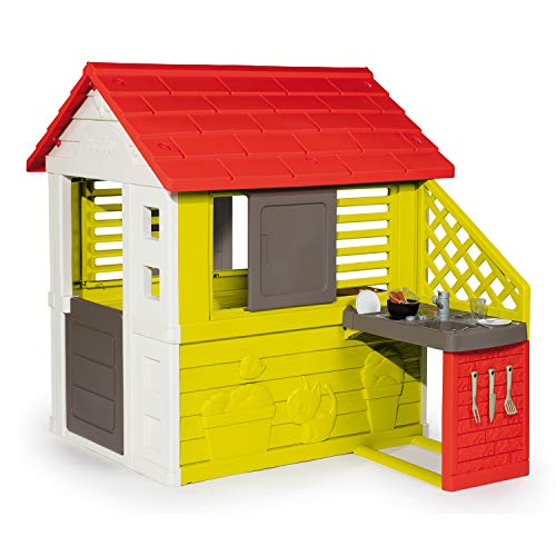 Casa de Brincar SIMBA TOYS Nature (Madeira e Plástico - 145x110x127cm) Smoby - Casinhas de brincar - madeira, plástico, 145x110x127cm