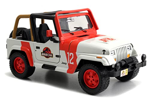 Figura de Ação JADA TOYS Jeep Wrangler Jurassic Park JADA TOYS - Modelos em escala - jeep wrangler, jurassic park, figura de ação, jada toys