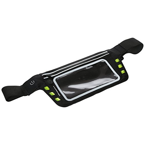 Faixa para Cinto com Luz Led e Bolsa Amarelo Ultrasport - Roupa - led, bolsa amarela, metal, AAA