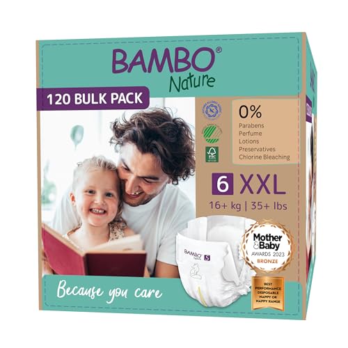 Fraldas BAMBO NATURE Pack 6x20 Unidades (Tamanho 6) ABENA - Roupa interior - bambo, natura, tamanho 6
