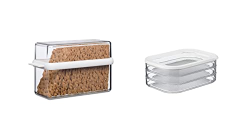 Conjunto de 2 Recipientes de Alimentação MEPAL Stora Branco MEPAL - Utensílios de mesa - plástico, transparente, tampa, alimentos